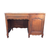 Vintage neo Louis XV desk in solid oak.