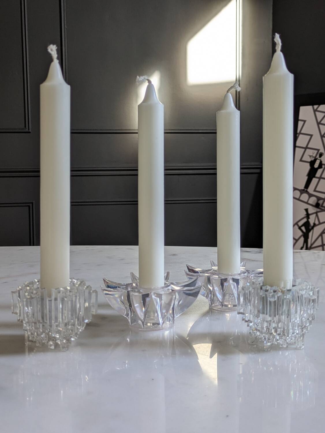 Set of candlesticks from the 70s.