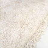 Moroccan Berber carpet Beni Ouarain unbleached uni 307x193cm