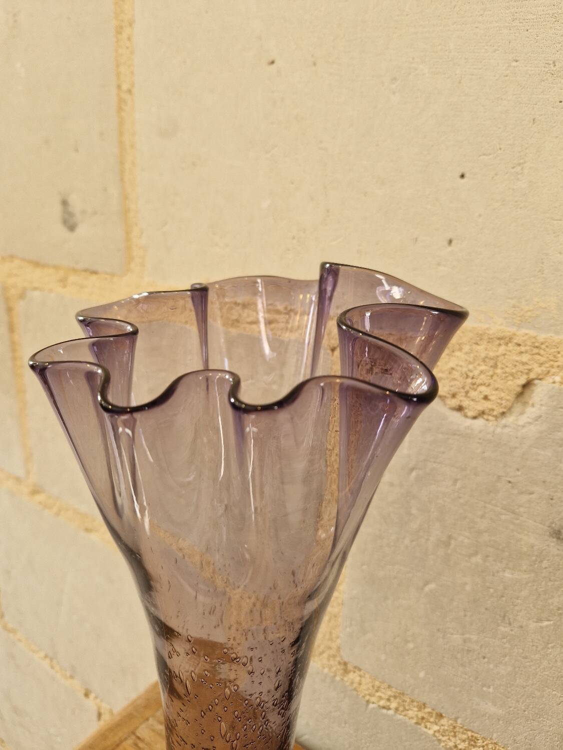 Old large bubble vase in Biot style