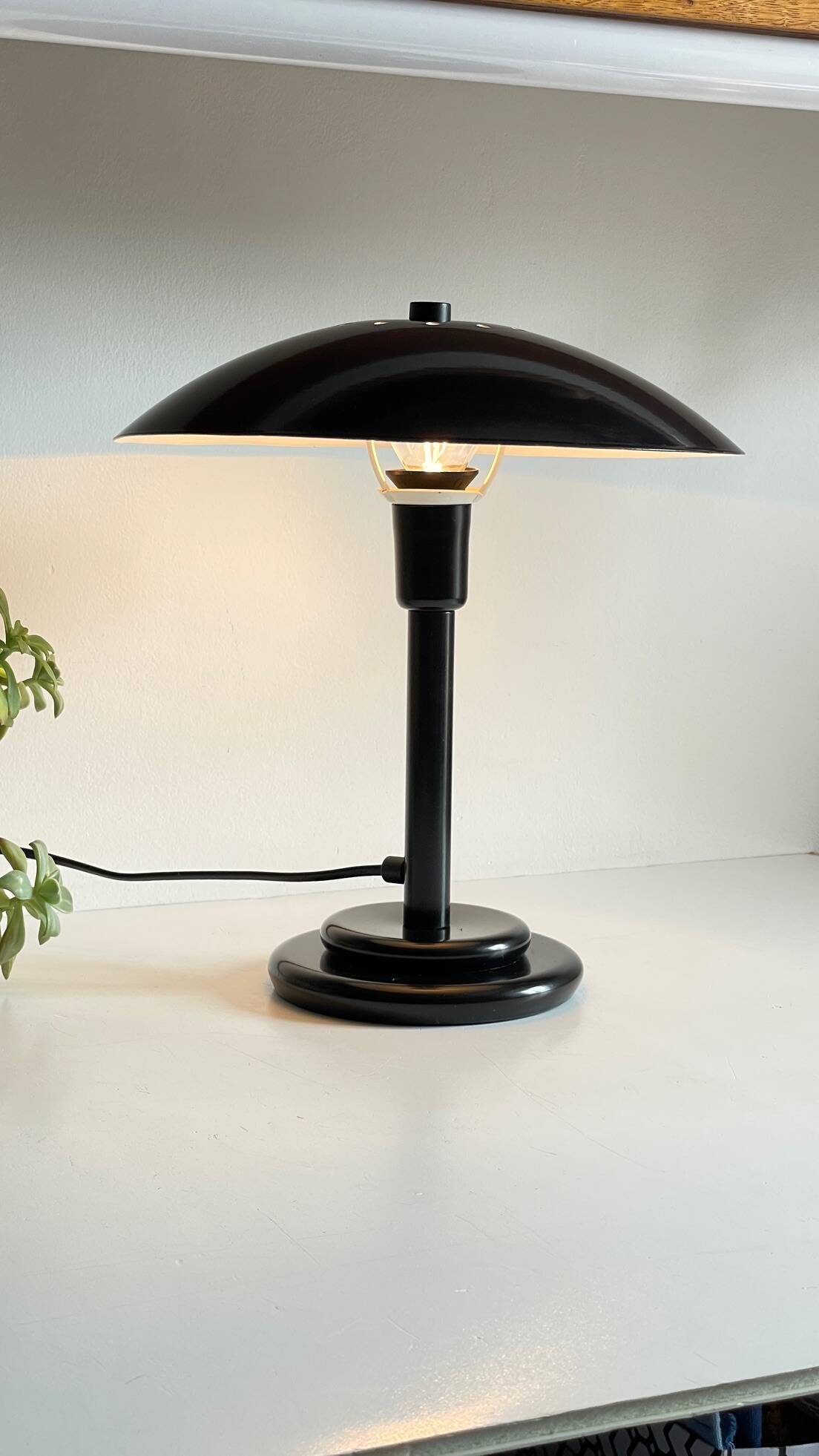Vintage steel desk lamp by Aluminor