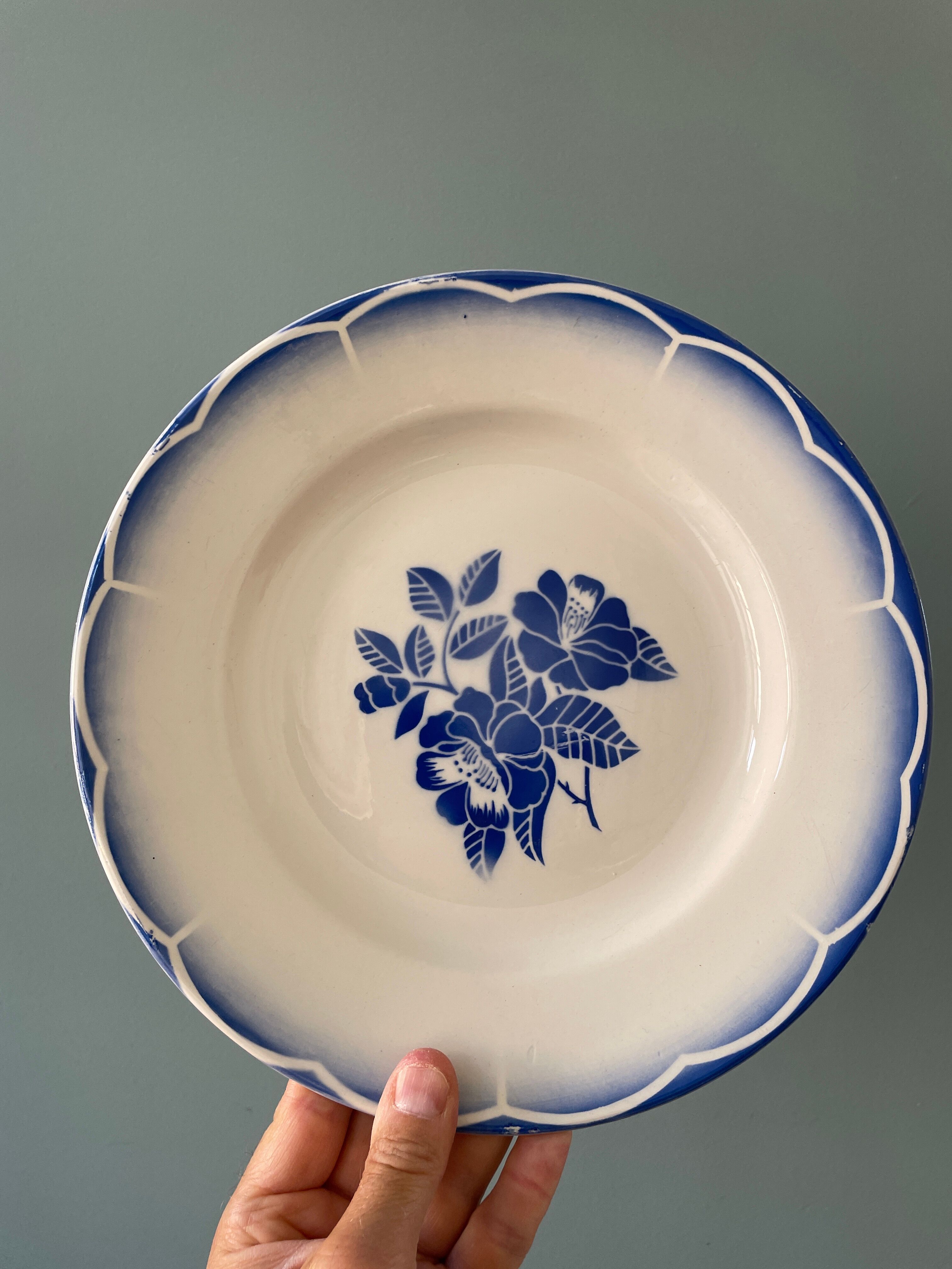 Lot de 3 plats Digoin Sarreguemines, modèle Marsac