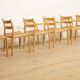 6 chaises en chêne modèle 84 et 67 par Niels Otto Møller, rénovées