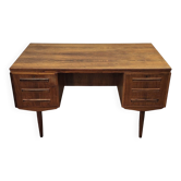 Rosewood mid century double sided desk by J Svenstrup, Denmark 1960s
