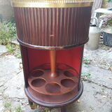 Mahogany cylindrical bar furniture