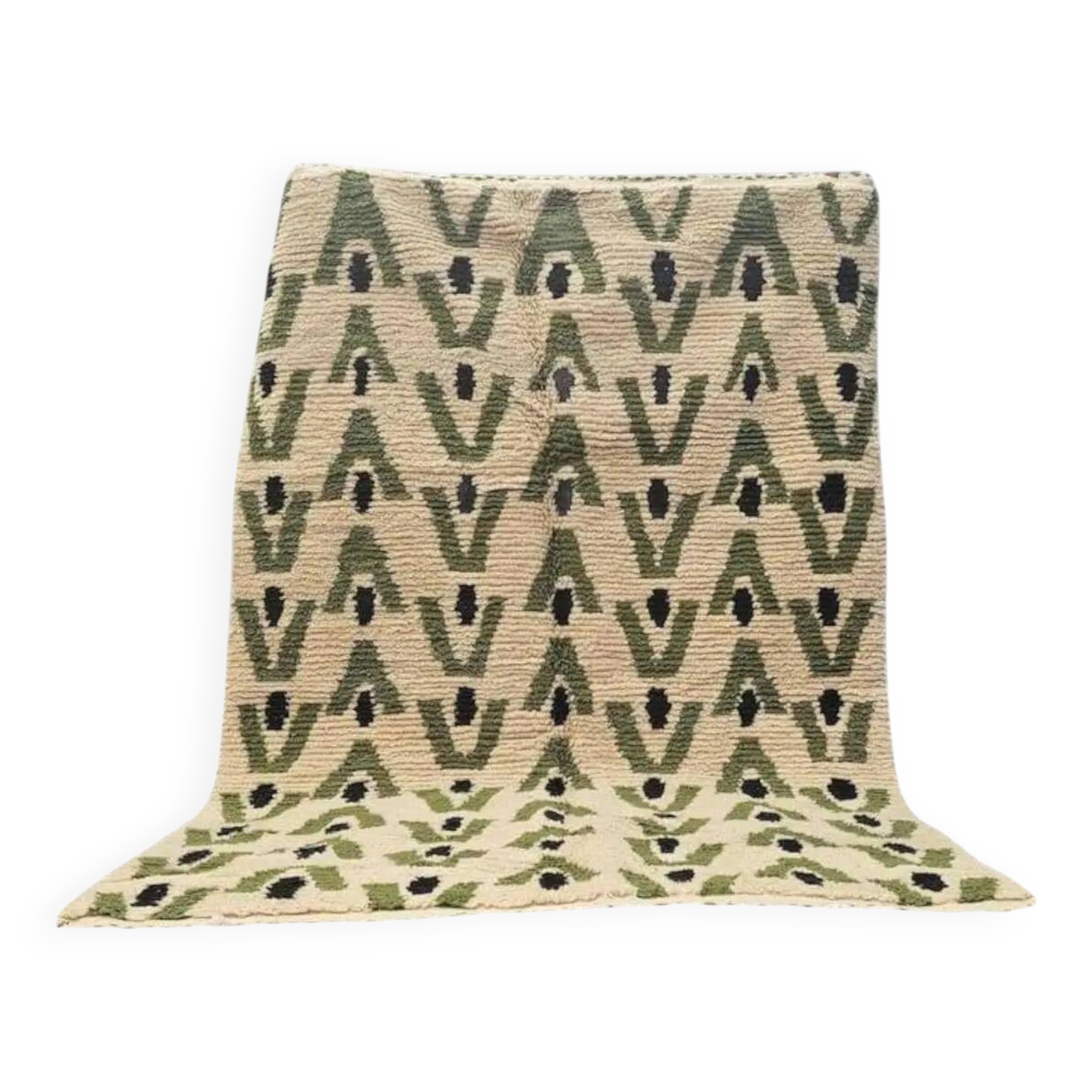 Tapis tissé à la main 200x300 cm, laine, beige, Maroc