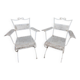 Pair of garden armchairs
