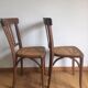 Paire chaises cannées