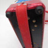Children's accordion brand e:yuirc , marbled red color