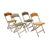 Set of 4 vintage folding chairs