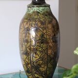 Handmade ceramic lamp signed