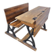 Antique desk / school bench (1920) in cast iron by Mark Breda, Holland.