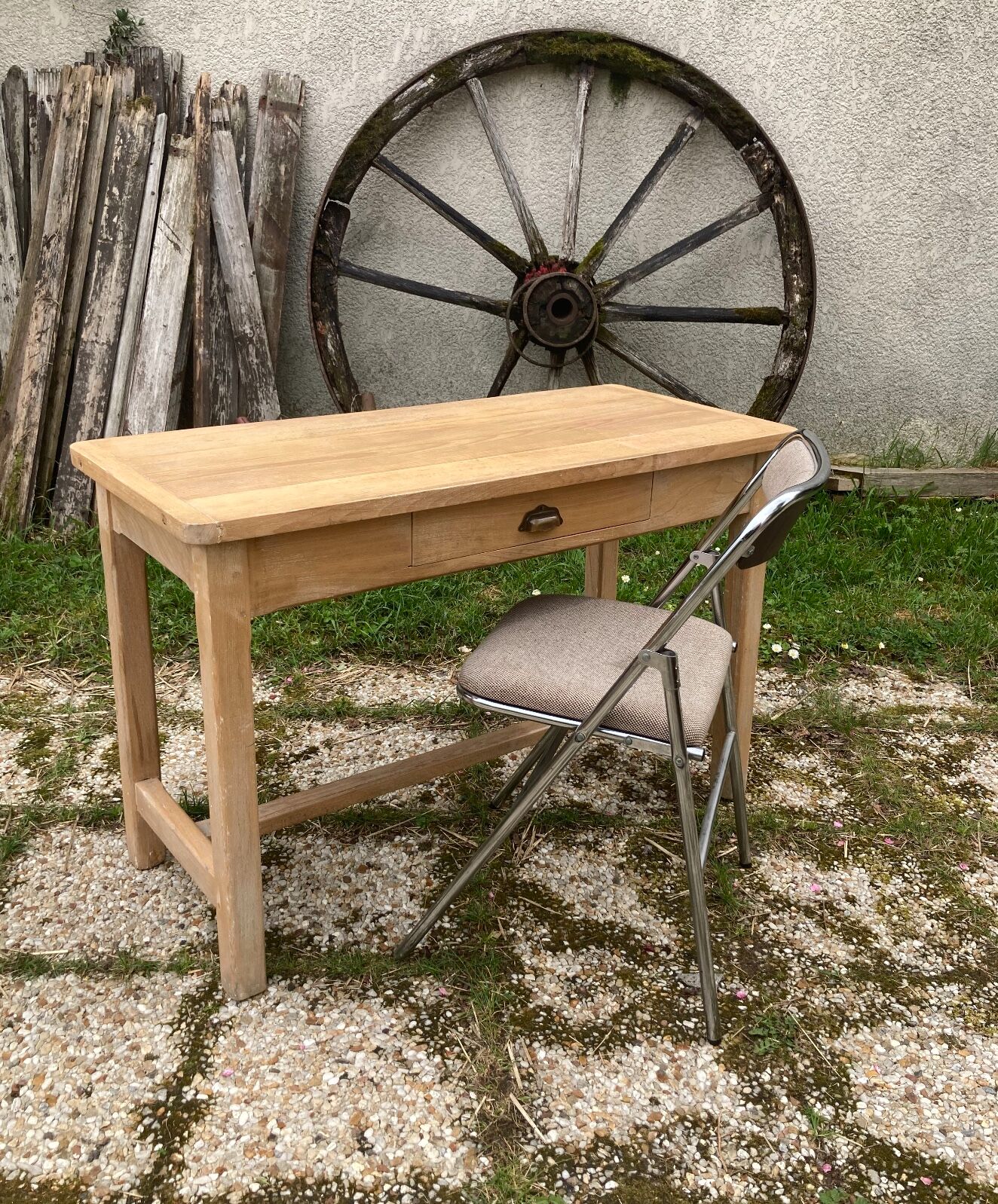 Antique solid wood desk
