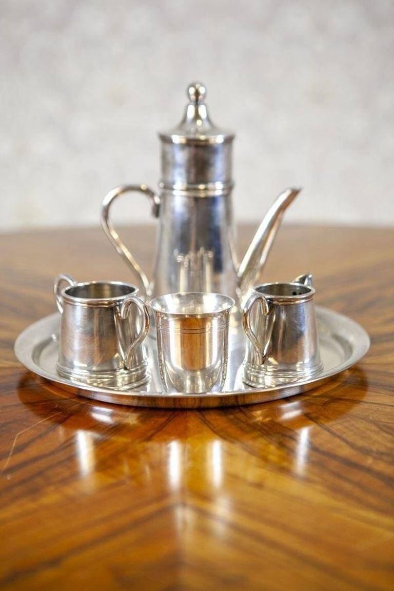 Silver Plated Sola Coffee Set, 1920s, Set of 5