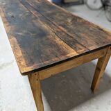 Farm table mounted on casters