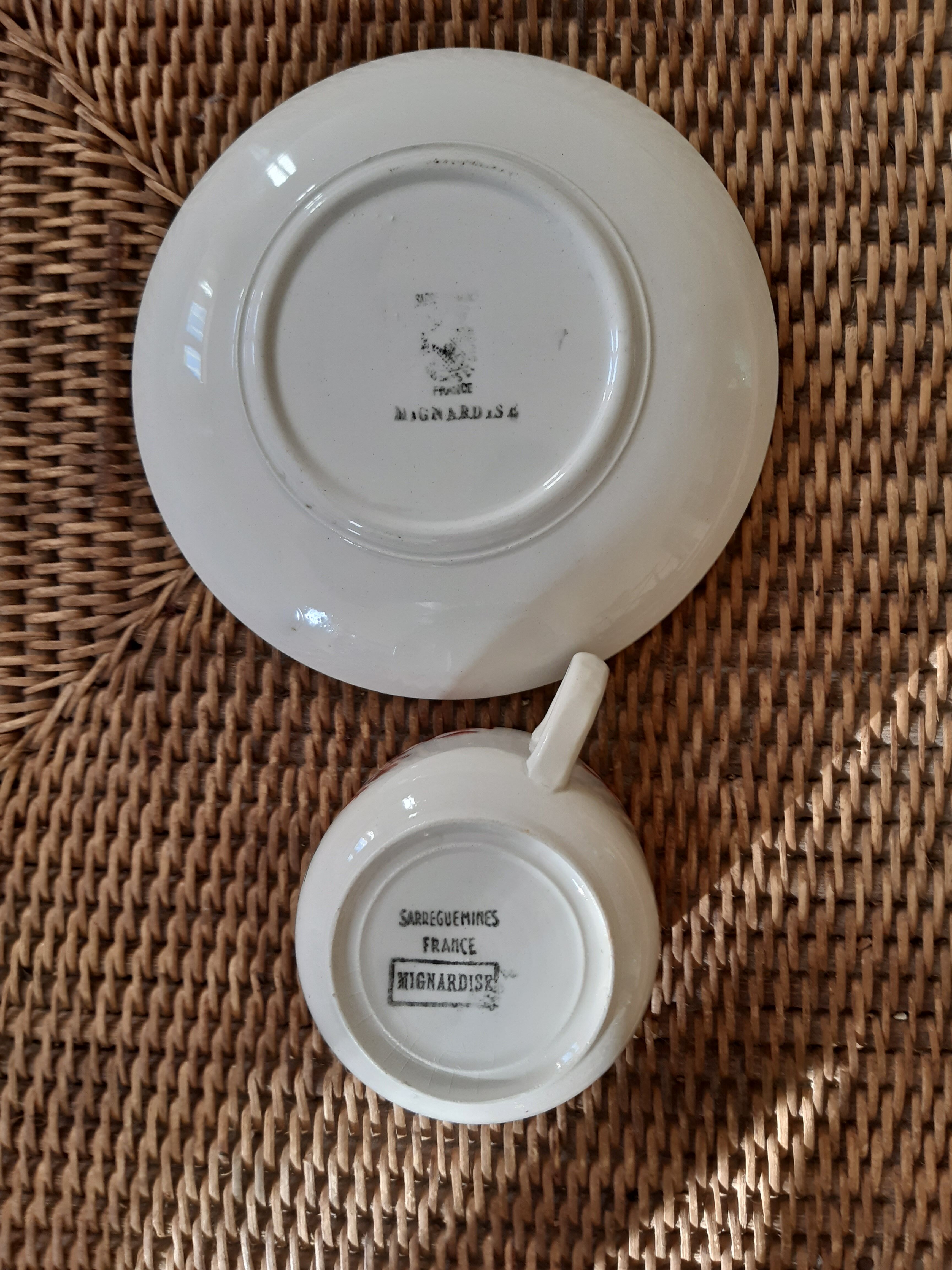 2 tasses digoin sarreguemines