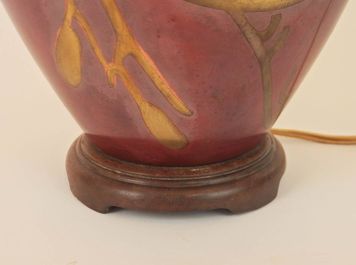 Art Deco metal lamp by WMF Ikora