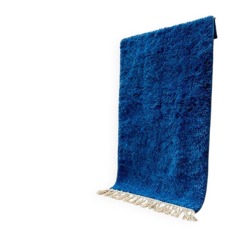 Mystical blue wool Moroccan rug 150/250cm
