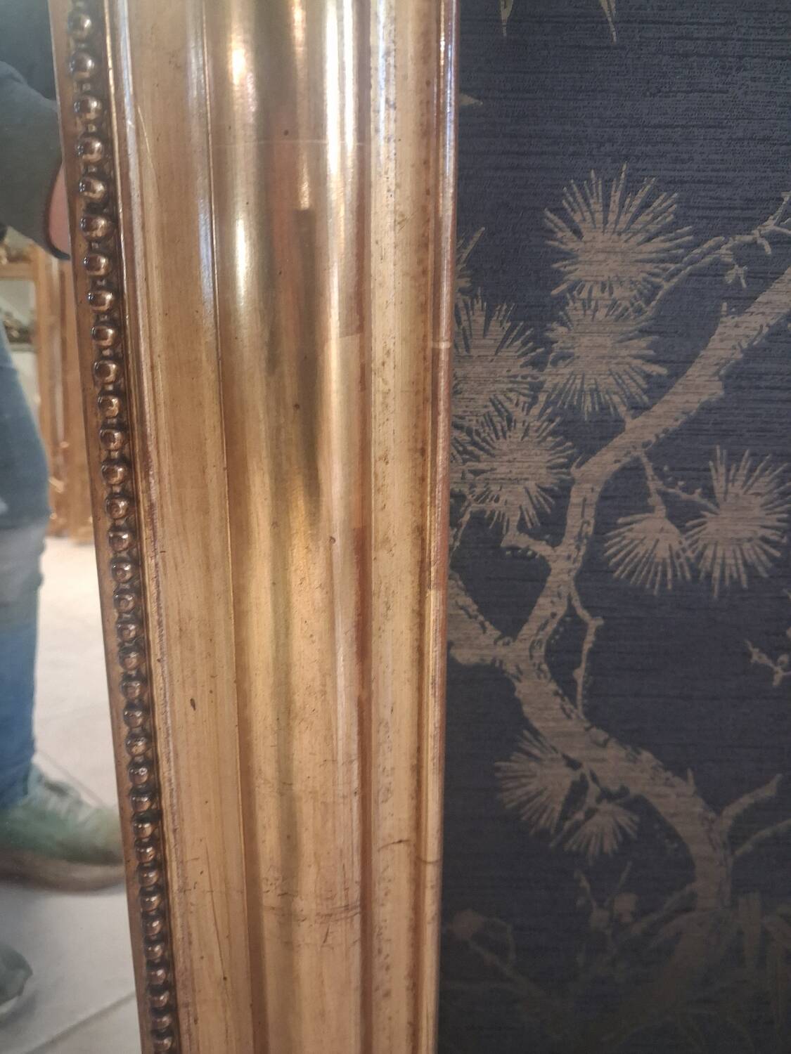 Louis Philippe mirror with pediment 154 x 98