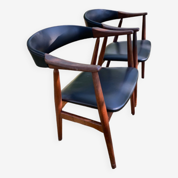Fauteuils ,chaises de bureau teck de Thomas Harlev