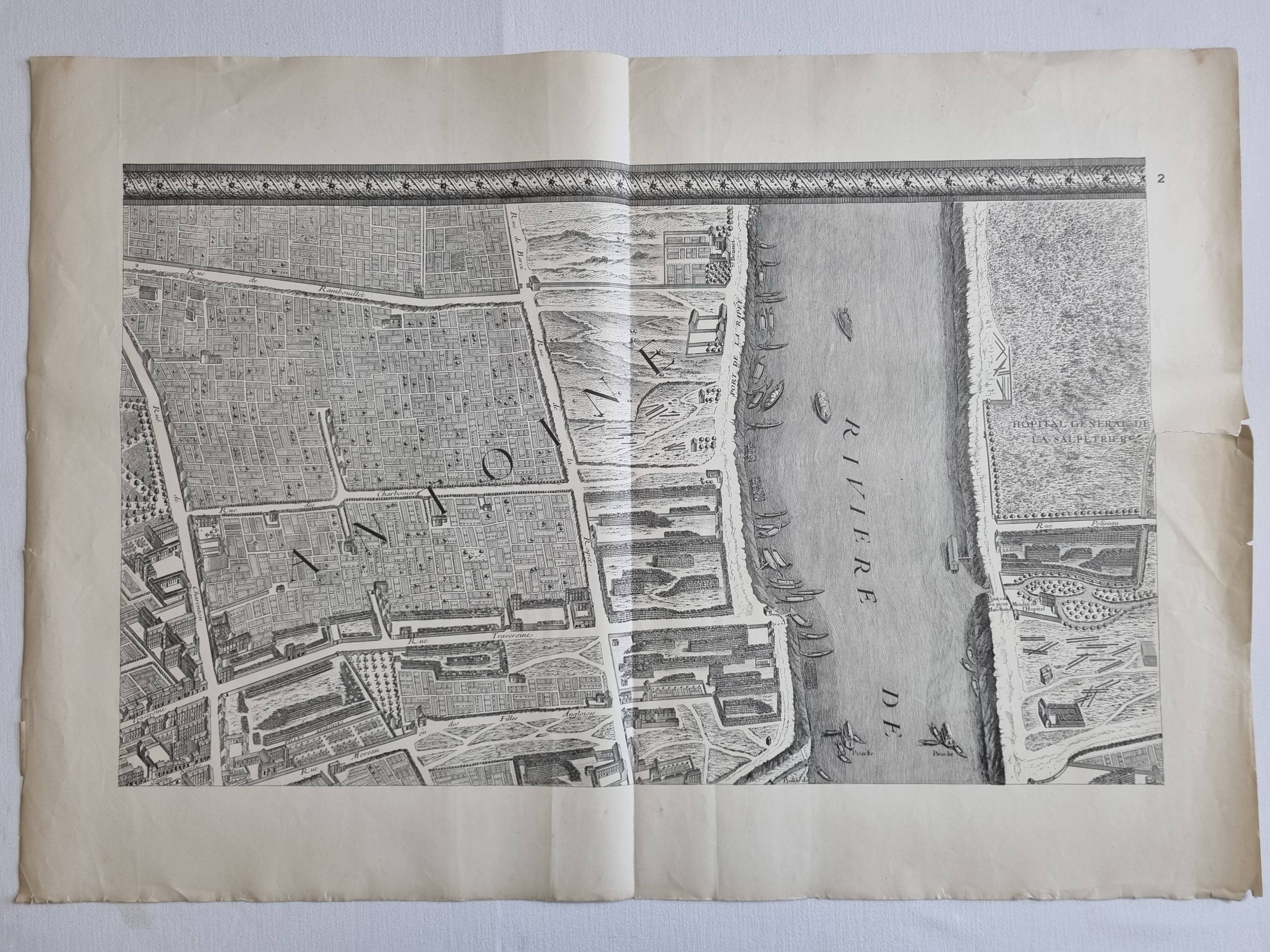 Plan of Paris in the eighteenth century in 20 plates after Turgot, 1900