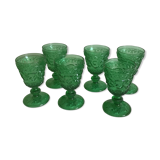 Lot of 6 glasses on foot