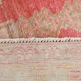 5x9 Red & Cream Antique Vintage Rug 142x267Cm SK 19962