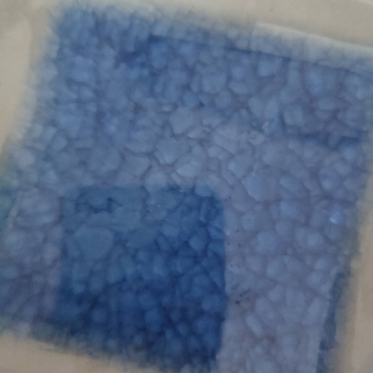 Handmade cracked blue ceramic ashtray