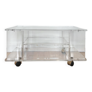 table d’appoint roulante - plexiglas