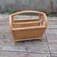 Vintage bamboo and rattan magazine rack -