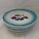 8 antique earthenware dessert plates