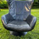 Fauteuil style egg chair et son ottoman