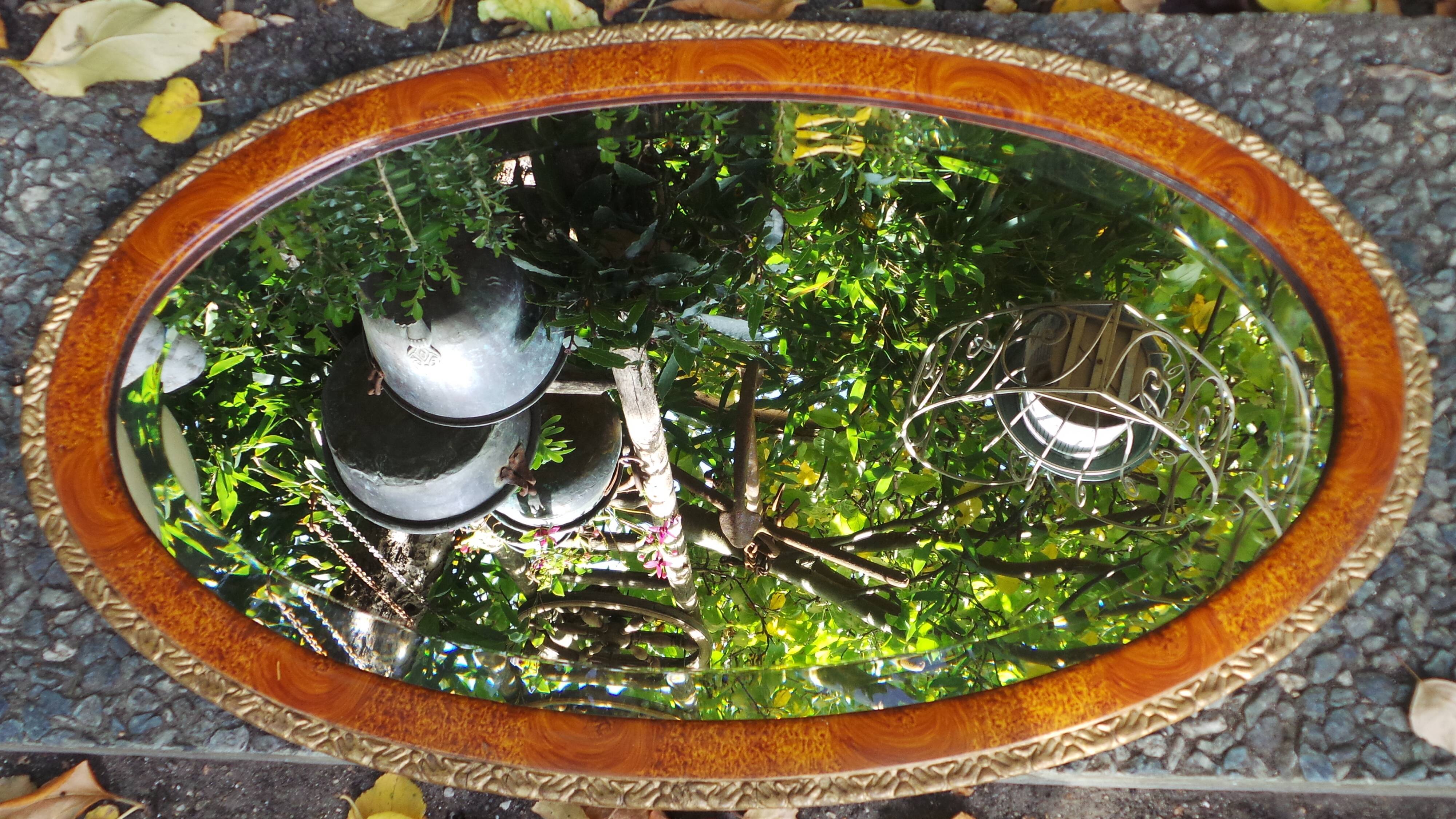 Mirror oval art deco 40 x 67cm