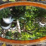 Miroir ovale art déco 40x67cm