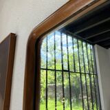 Miroir scandinave en teck massif 1970