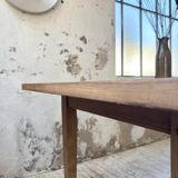 Table de ferme en pin et chêne