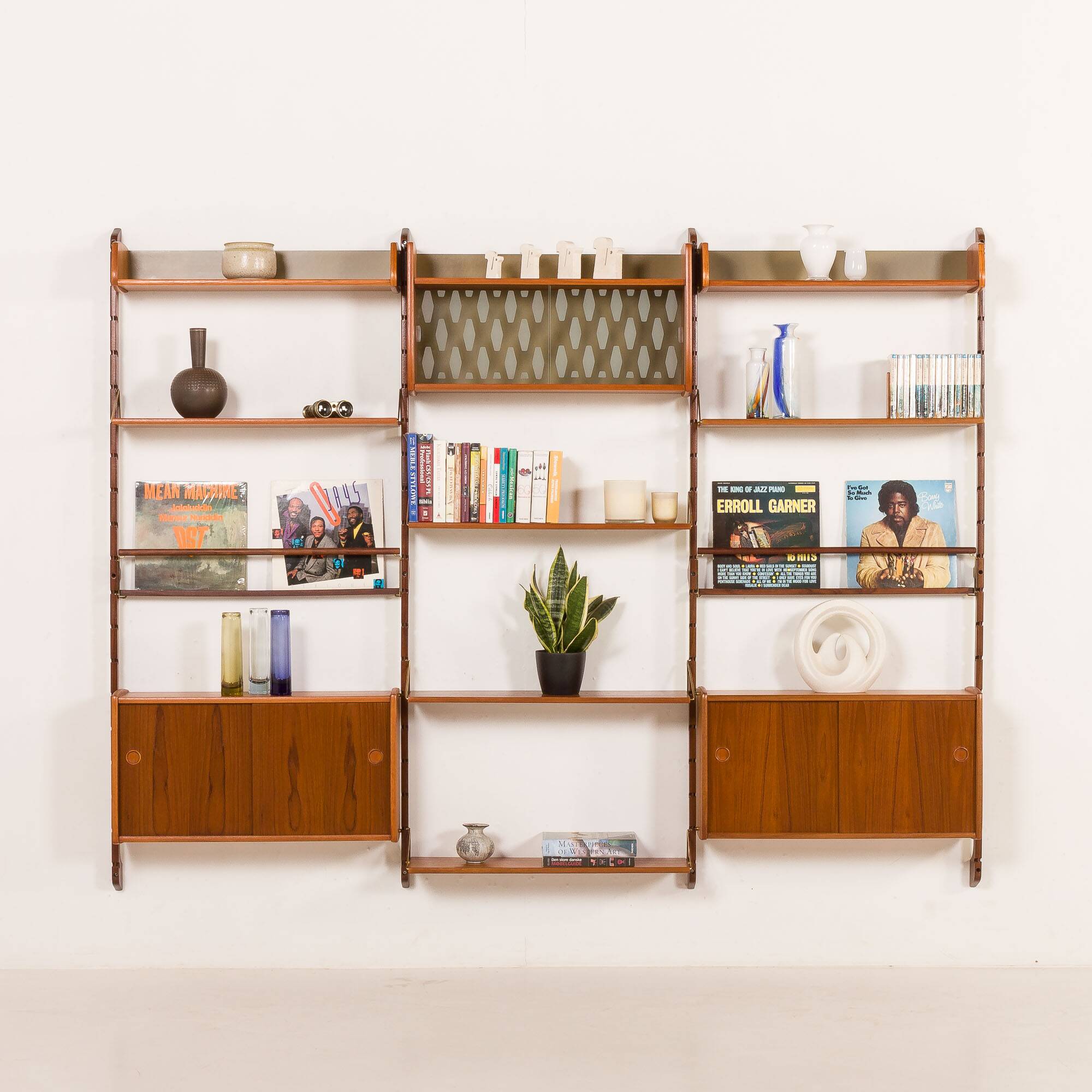 Ergo three bay wall unit by John Texmon, Norway 1960s.