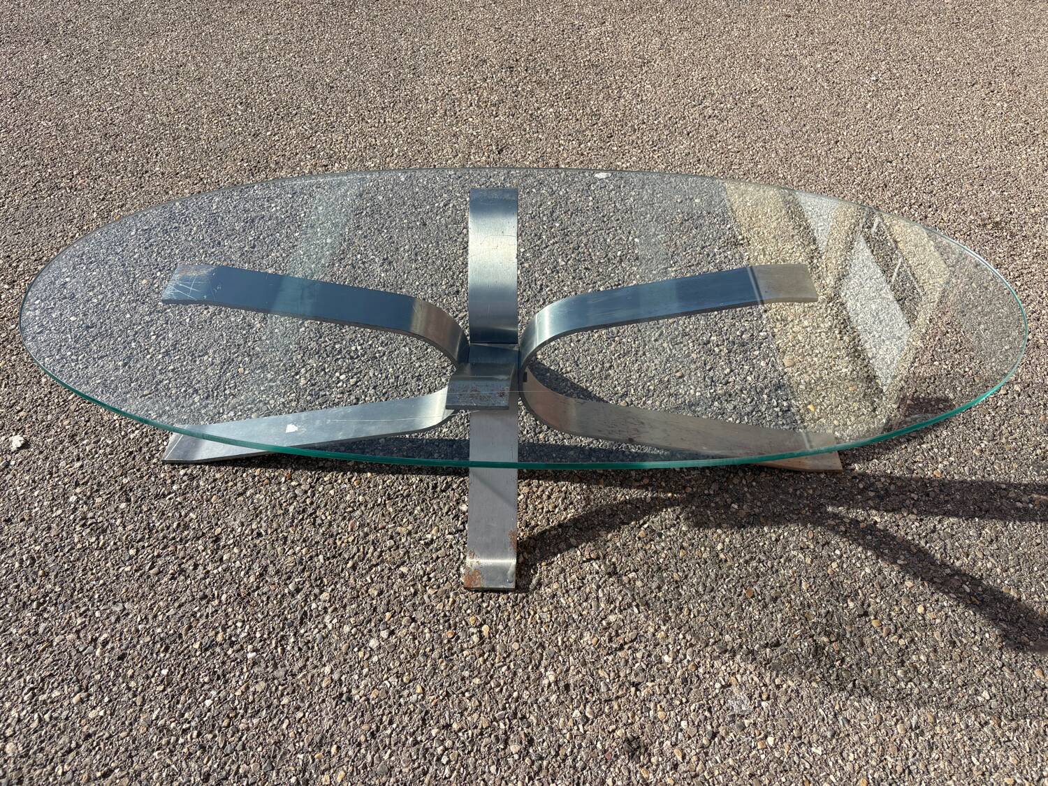 Glass coffee table