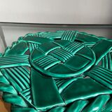 Vintage braided green ceramic trivia