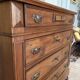 Antique Louis-Philippe commode in solid wood and white marble.