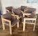Set of 6 Fratelli Reguitti natural wood armchairs
