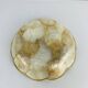 Shell and brass flower catchall, vintage.