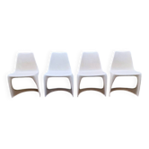 Set of 4 plastic chairs by Steen Ostergaard for Cado