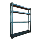 Etagère 4 tablettes , patine bleu