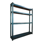 Etagère 4 tablettes , patine bleu
