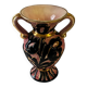 Vase Amphore Vintage Vallauris décor Floral en relief