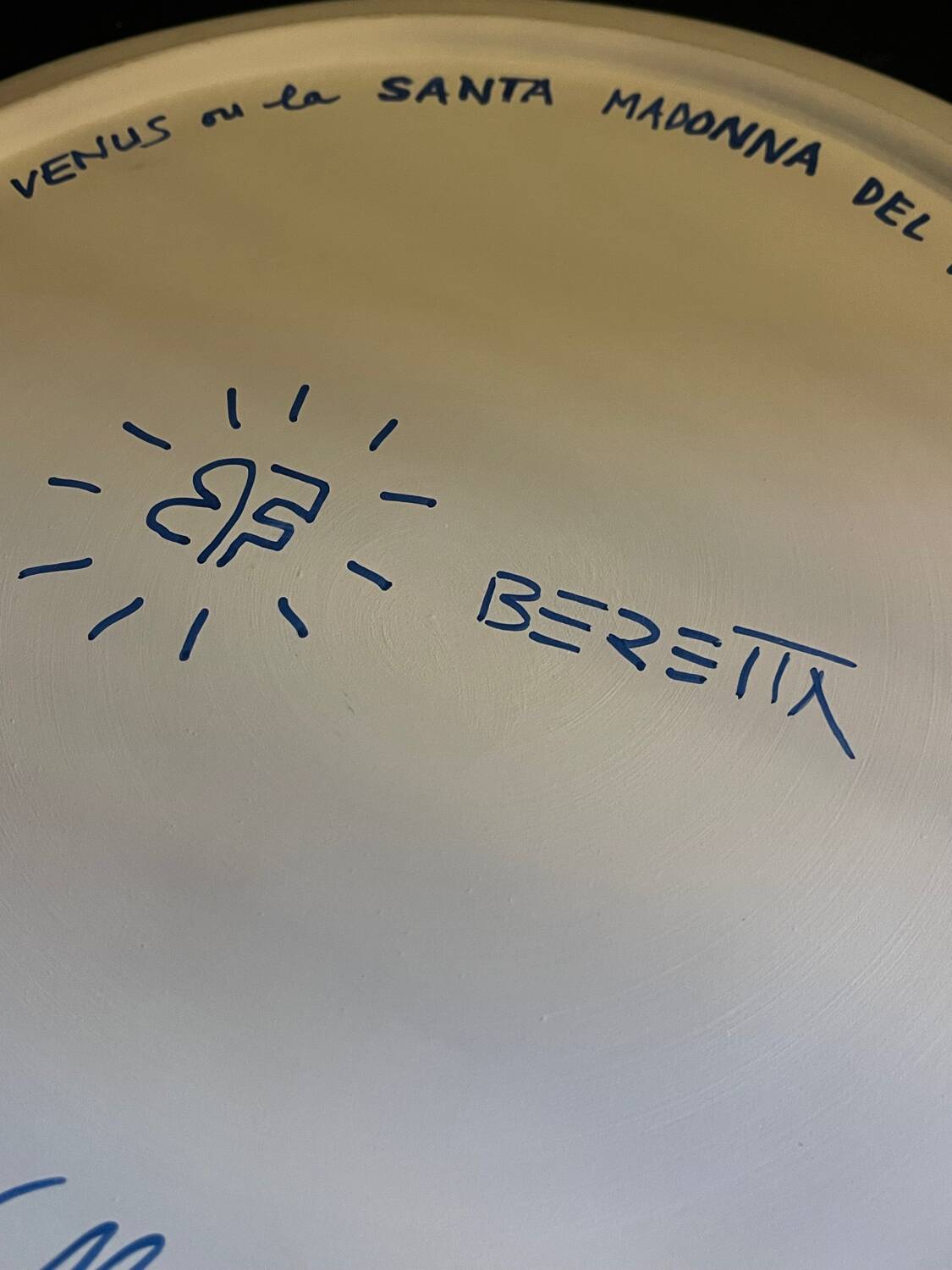 Unique signed ceramic plate