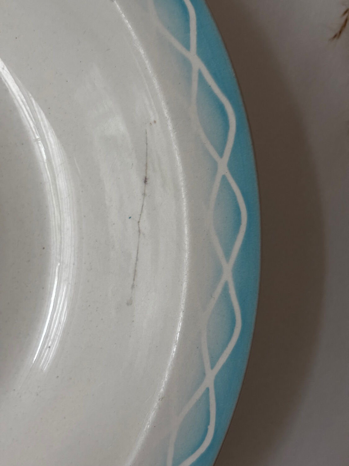 Vintage shallow plate Digoin Sarreguemines Albert