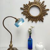Golden and blue lamp