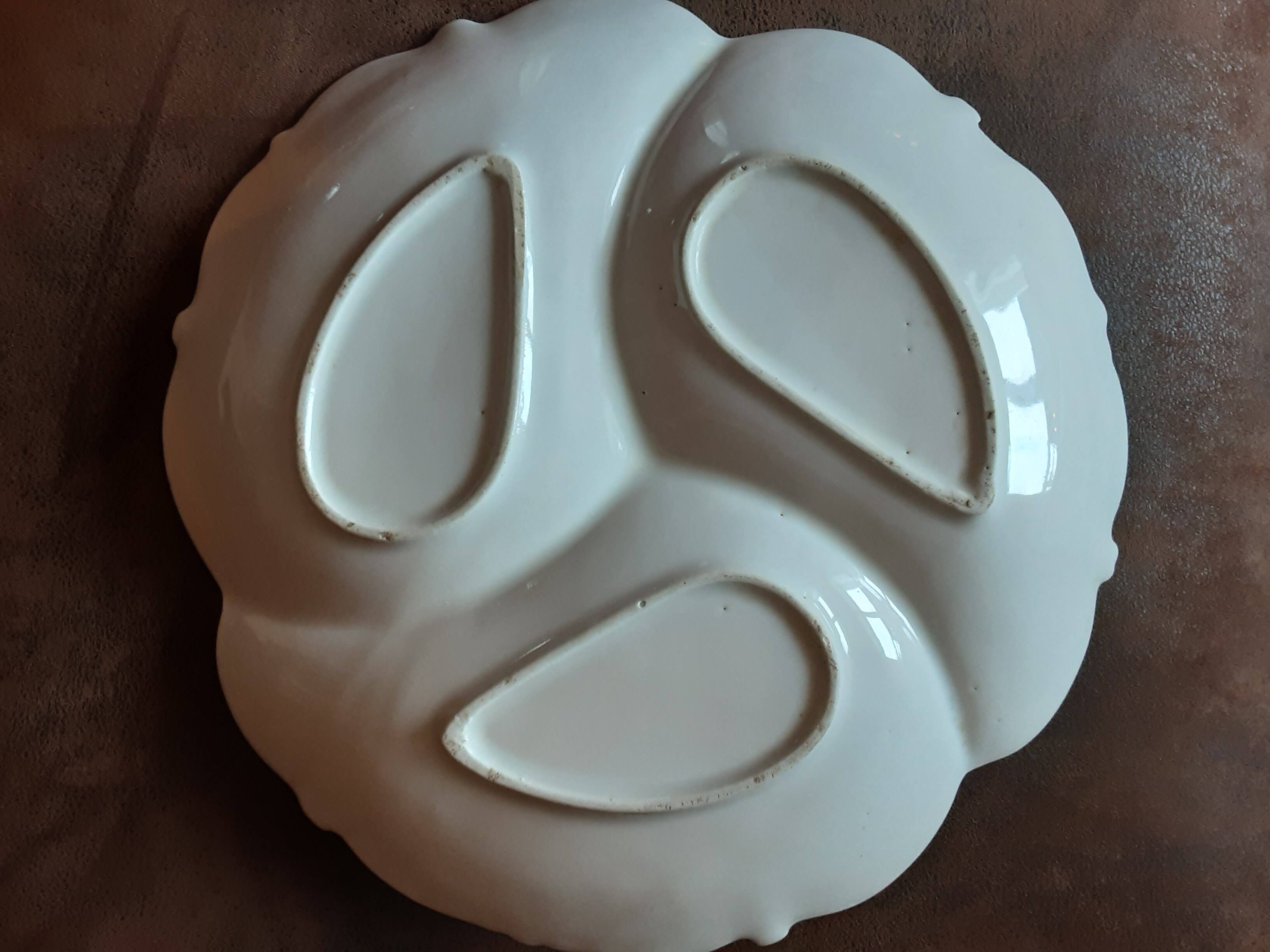 Plat compartiments  porcelaine  original